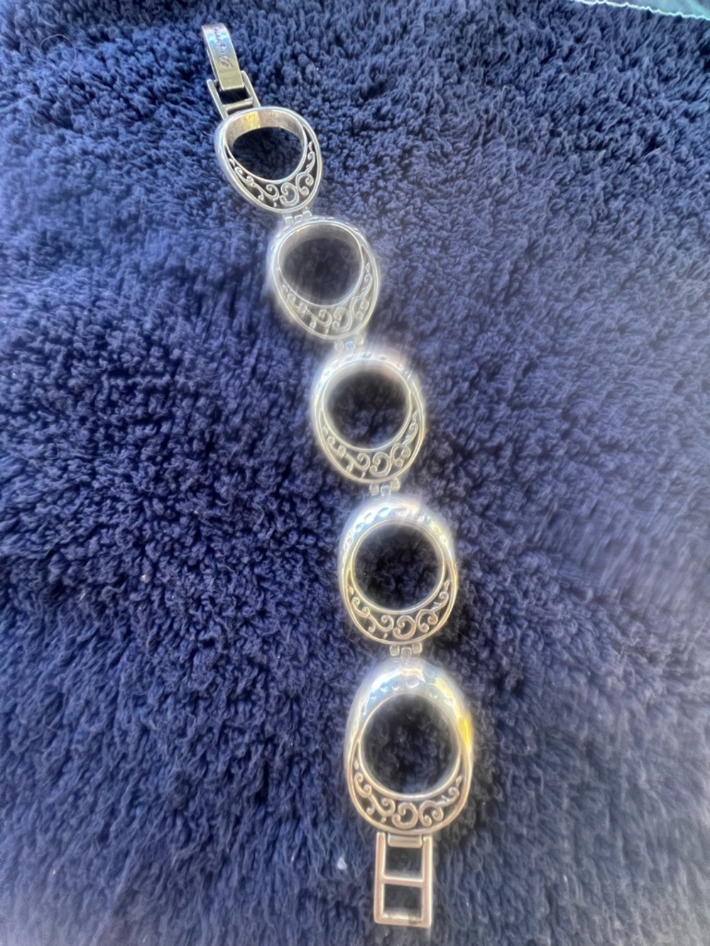 Brighton Silver-Tone Filigree Link Bracelet -